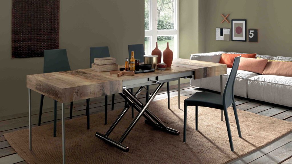 Polyvalent et raffiné : Table basse transformable en table à manger