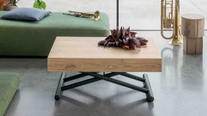 Polyvalent et raffiné : Table basse transformable en table à manger