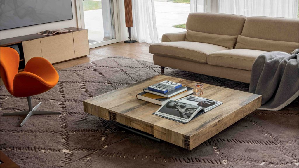 Versatile and Refined: Convertible Coffee Table into Dining Table