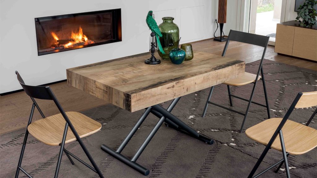 Versatile and Refined: Convertible Coffee Table into Dining Table