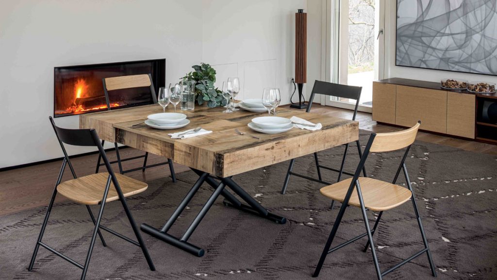 Versatile and Refined: Convertible Coffee Table into Dining Table
