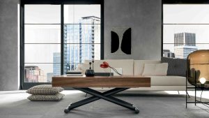 Polyvalent et raffiné : Table basse transformable en table à manger