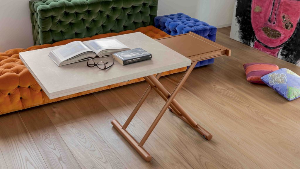 Versatile and Refined: Convertible Coffee Table into Dining Table