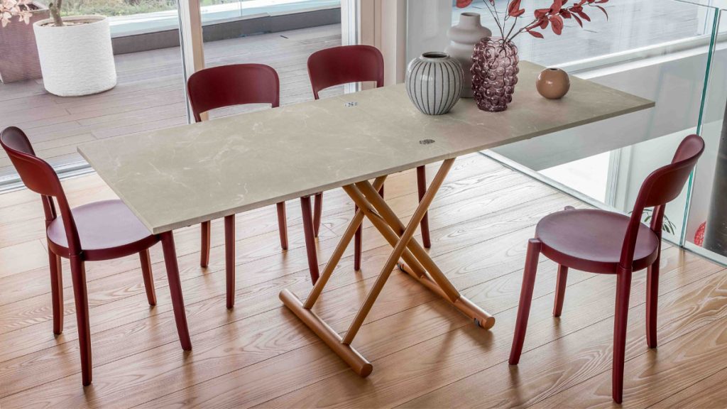 Versatile and Refined: Convertible Coffee Table into Dining Table