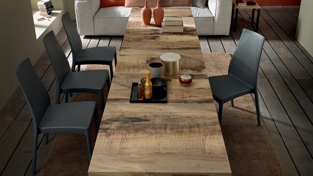 tavolo rettangolare allungabile salotto pranzo Assist nobilitato laccato legno effetto malta 7